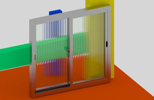Window with ribbed glass preview image